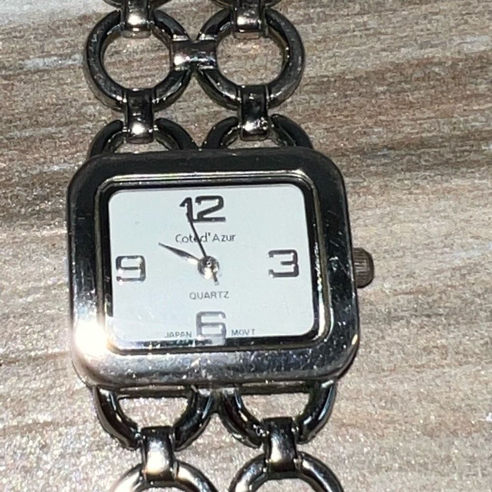 Cote D’Azur Wristwatch Women’s Silver Band Quartz Movement Tested Added Battery